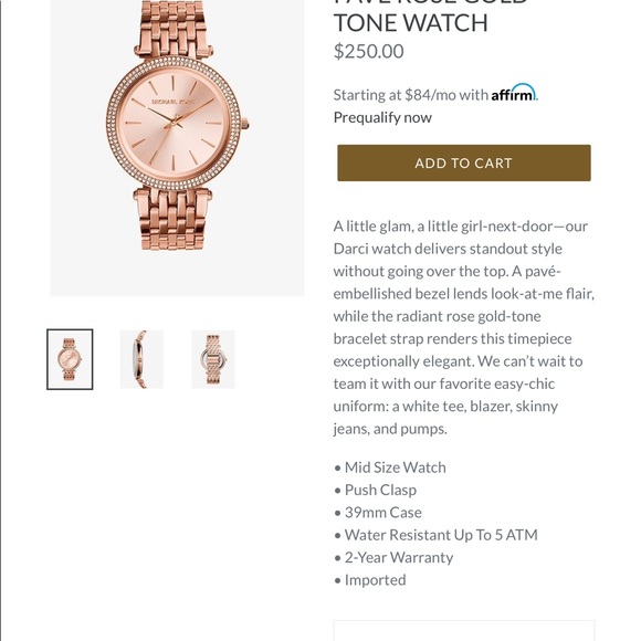 Michael Kors Rose Gold Darci Watch🌟 - Picture 3 of 6